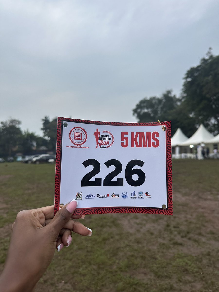 ERBUganda's tweet photo. Happening Now for the 4th time: The Annual Engineers Run!
#WED2026
#AnnualEngineersRun
#WorldEngineeringDay2026
#ForEngineeringExcellence https://t.co/y5k7y8DQvi