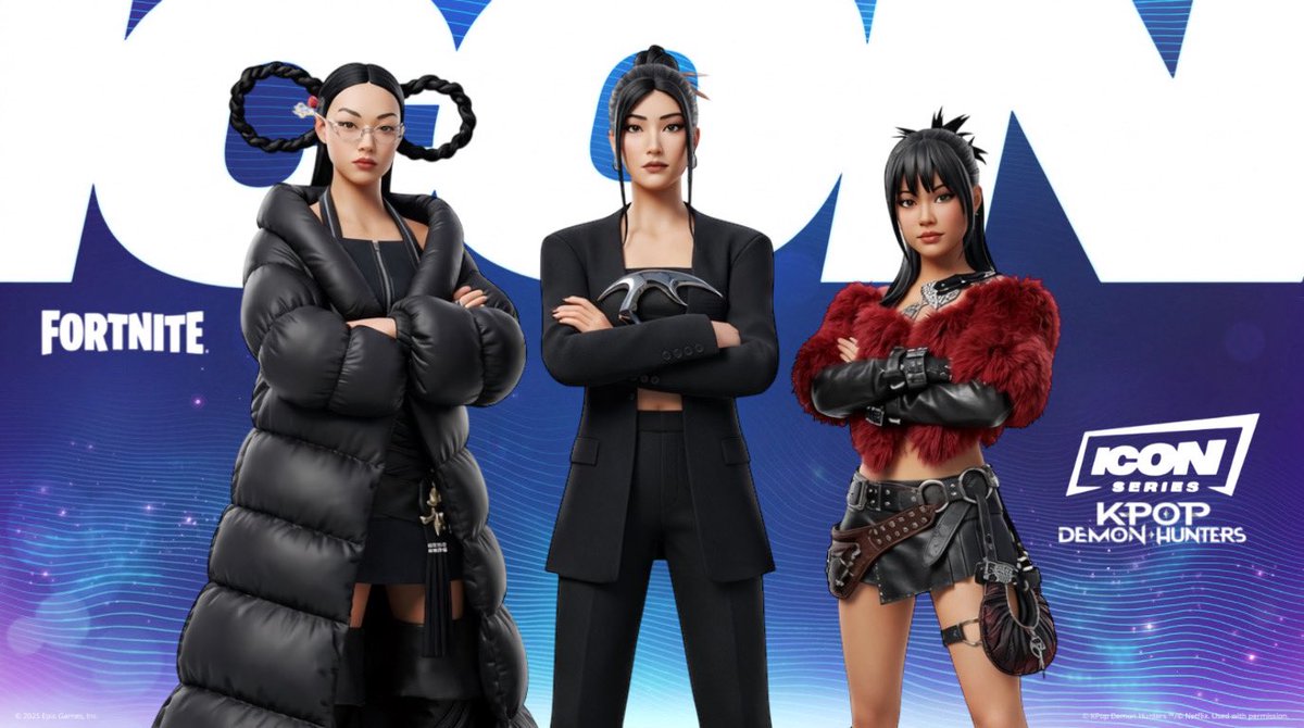 Can we get Fortnite | K-pop Demon Hunters (Real life) May Hong, Arden Cho, Ji-young Yoo icon series skins: 

#Fortnite #KPOPDEMONHUNTERS