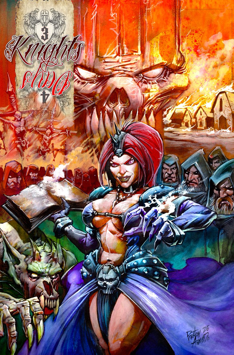 MicahCurtis85's tweet photo. (3) Reason being is Three Knights is a bit of a hurdle. Production comes out of my own pocket, so I have another cover to pay for, plus several pages need to be penciled and colored. 

I'll be chatting with Preston and Oliver to get an idea of schedules so we can get it rolling. https://t.co/ZiLkzHvYWN