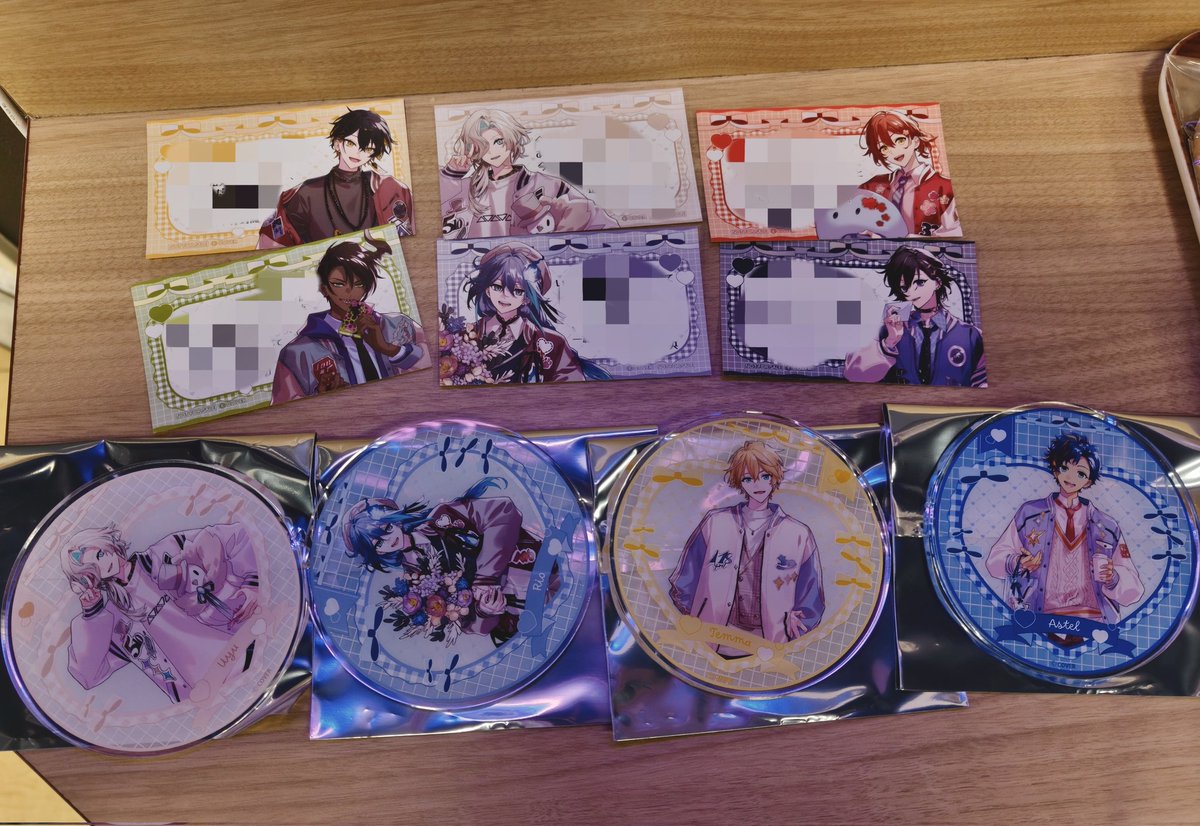 KurodaYukchi's tweet photo. 交換　ホロスターズ　ホロスタ
グラッテ　アクリルコースター
特典　カード
譲　🃏　🎭️　🦔💨　🕯️　🎸　🌺　🦝　🐃
求　コースター　🍕　🦝　⚙️
or特典300円
異種交換可能　
ｺｰｽﾀｰ交換可能でご希望の方、特典無料でおつけします

現在渋谷、通常　都内手渡しor郵送
検索からお気軽にどうぞ！ https://t.co/RF1k14T8sr