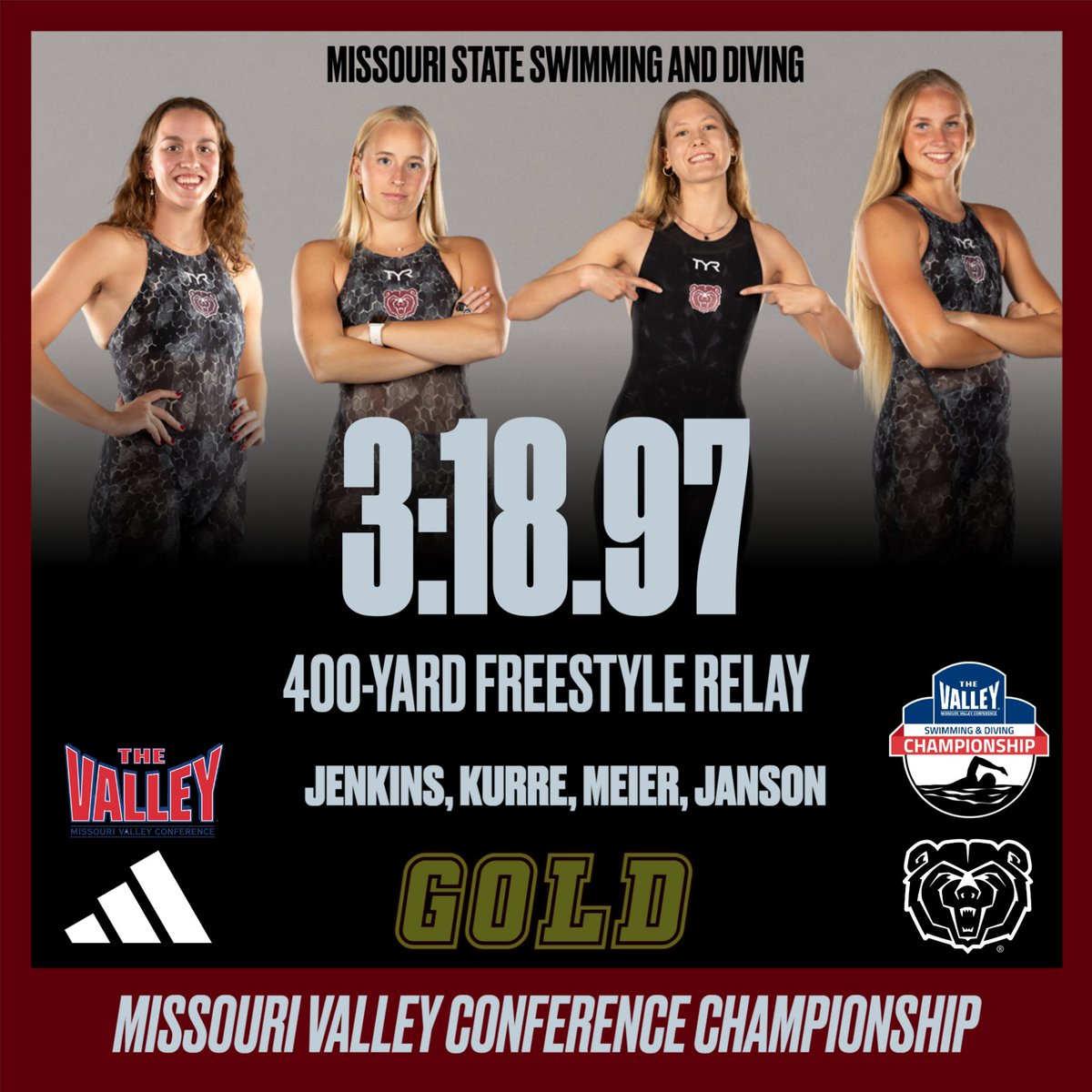 Missouri State Swimming & Diving tweet media