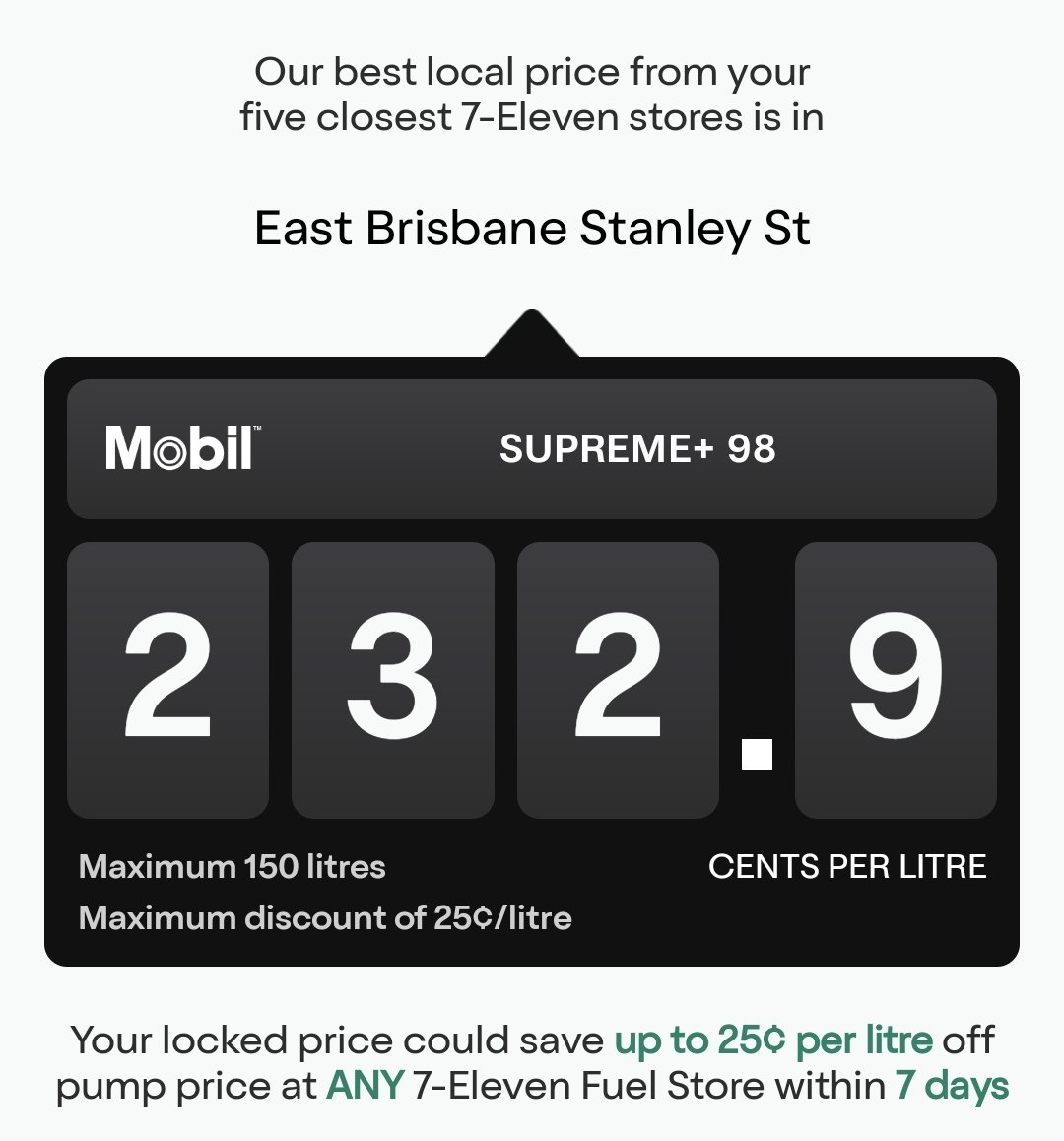 Heads up if you live outside of Brisbane, check your 7eleven fuel prices now and lock in because inner city has already hit ridiculous prices
