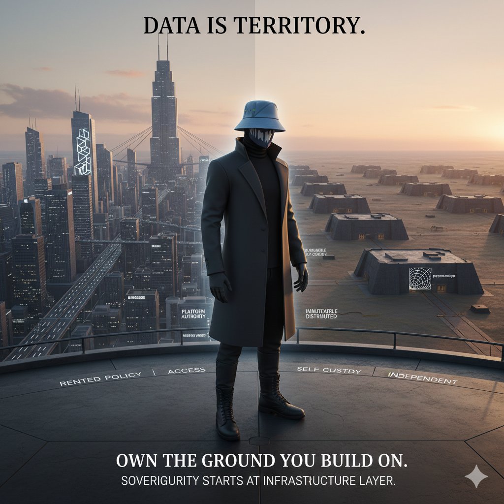 Data is the new territory

But most people build on land they don’t own.

If your content depends on someone else’s infrastructure,
your sovereignty is conditional.

Digital maturity starts with owning the layer beneath you.

That’s the direction <a href="/permacastapp/">Permacast.app</a> is building toward.