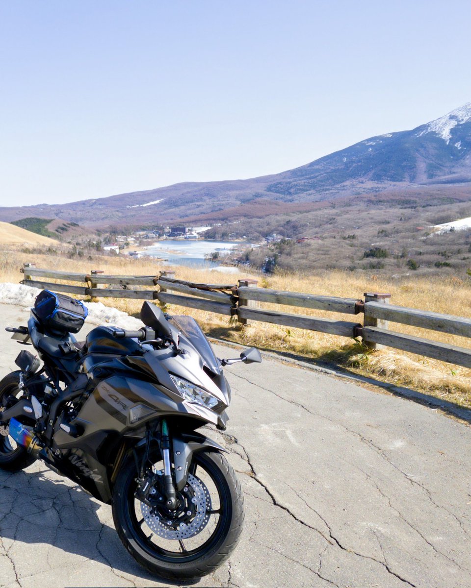 この時期のビーナスラインは車が少なくて写真撮り放題 #zx4r #ninja