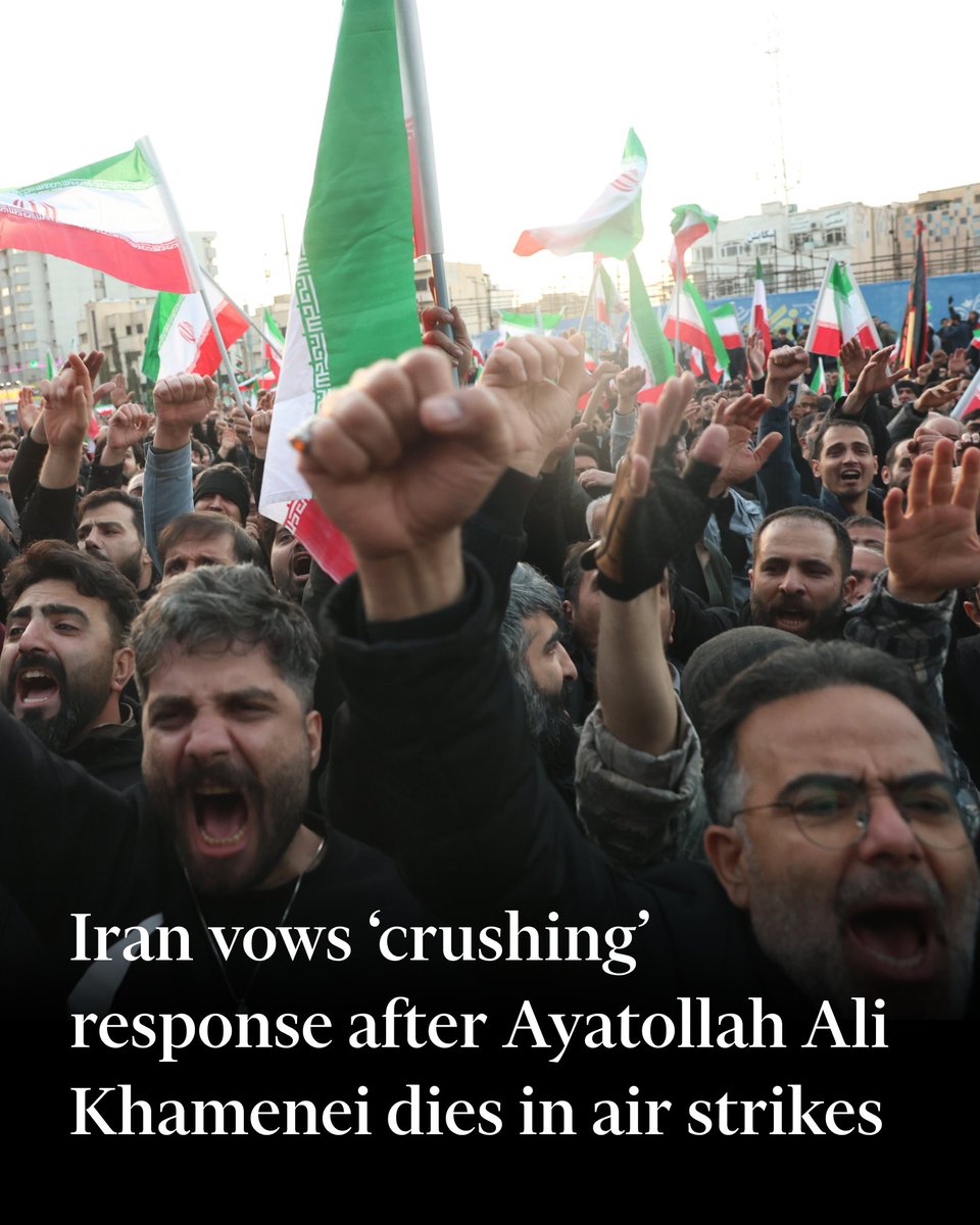 FT's tweet photo. The government of Iran's President Masoud Pezeshkian described the killing of the supreme leader as a ‘criminal attack’ that would not go ‘unanswered’.

Follow our live blog for more updates and analysis: https://t.co/8Bx6HUc3qW https://t.co/40gLtoEInc