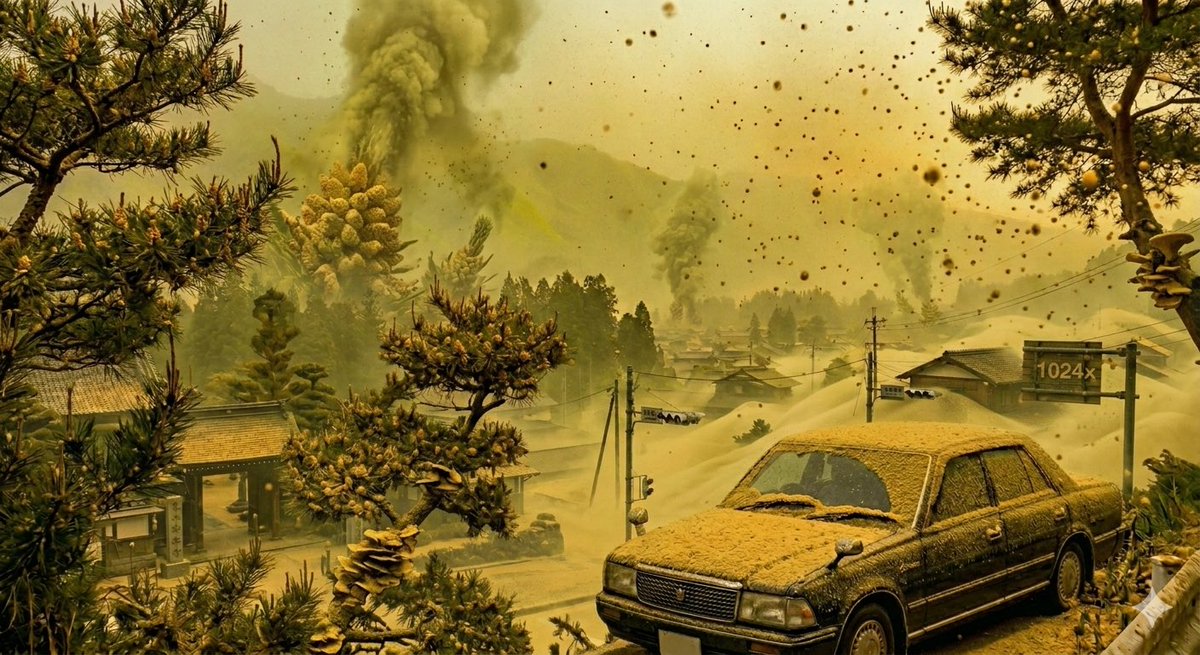 スギ花粉
例年の2倍が10年続くと,飛散量は1024倍,