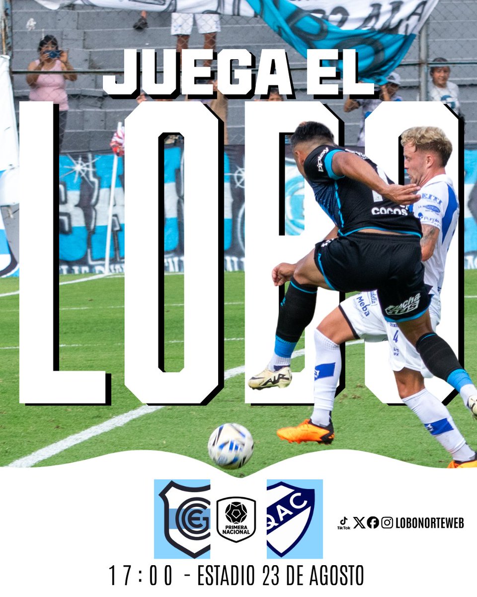 🐺 JUEGA EL LOBO

#GyEJujuy se mide ante #Quilmes por la fecha 3 de la #PrimeraNacional ⚽

🏟️ Estadio 23 de Agosto
🕘 17:00 hs

¡Vamos Gimnasia!