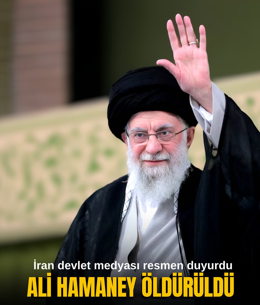 İran devlet medyası: Yüksek Lider Ali Hamaney öldürüldü. Resmi kaynaklar 40 gün yas ilan etti. Gelişmeleri anbean aktarıyoruz. Detaylar ve analiz için: FatihDoganMedya.

fatihdoganmedya.com.tr/ali-hamaney-ol…