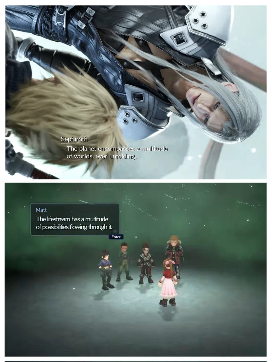 While it annoys me to no end that important lore for FF7 is locked ...
