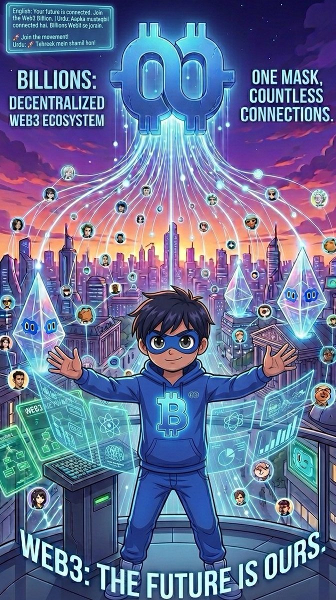 "One mask, countless connections."  Discover a truly decentralized Web3 ecosystem where the future is in your hands. Join the movement and build  with Billions Network. <a href="/billions_ntwk/">Billions</a>   #Web3 #Decentralized #Blockchain