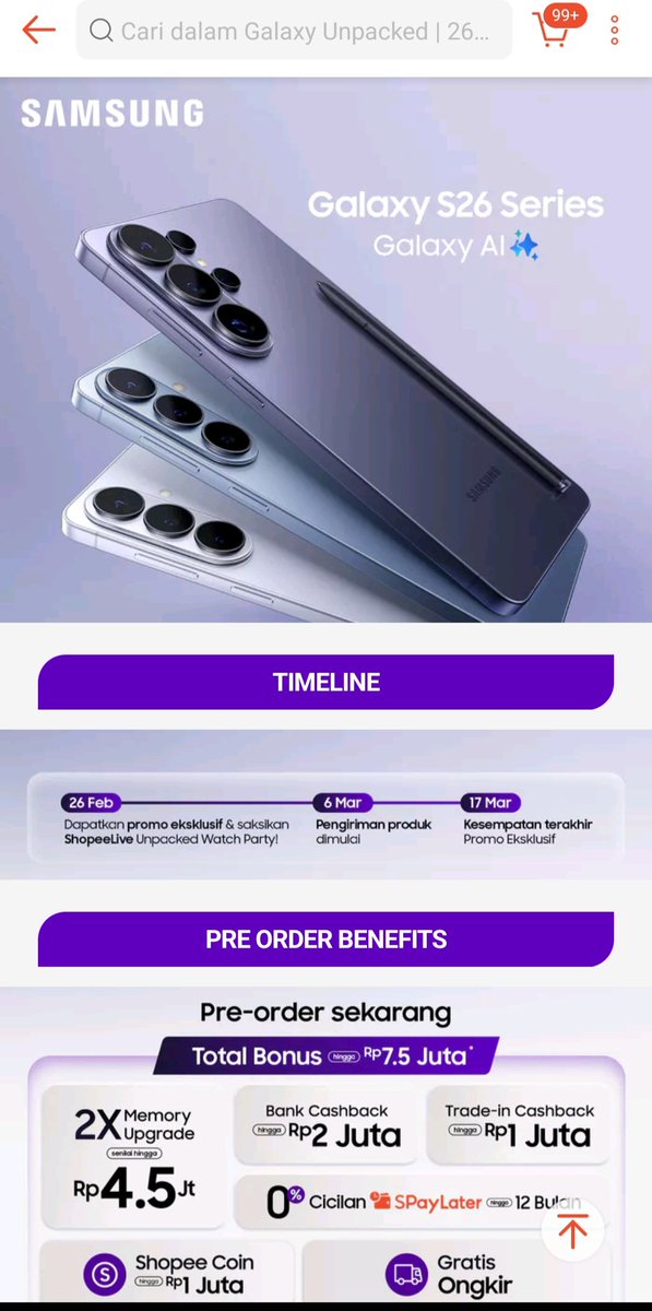 Riodoabapa's tweet photo. @ShopeeID “Suka banget Privacy Display di #GalaxyS26Ultra, bikin bebas dari orang yang suka kepoin layar HP aku! #GalaxyS26xShopee" https://t.co/iAgjy3EVEe