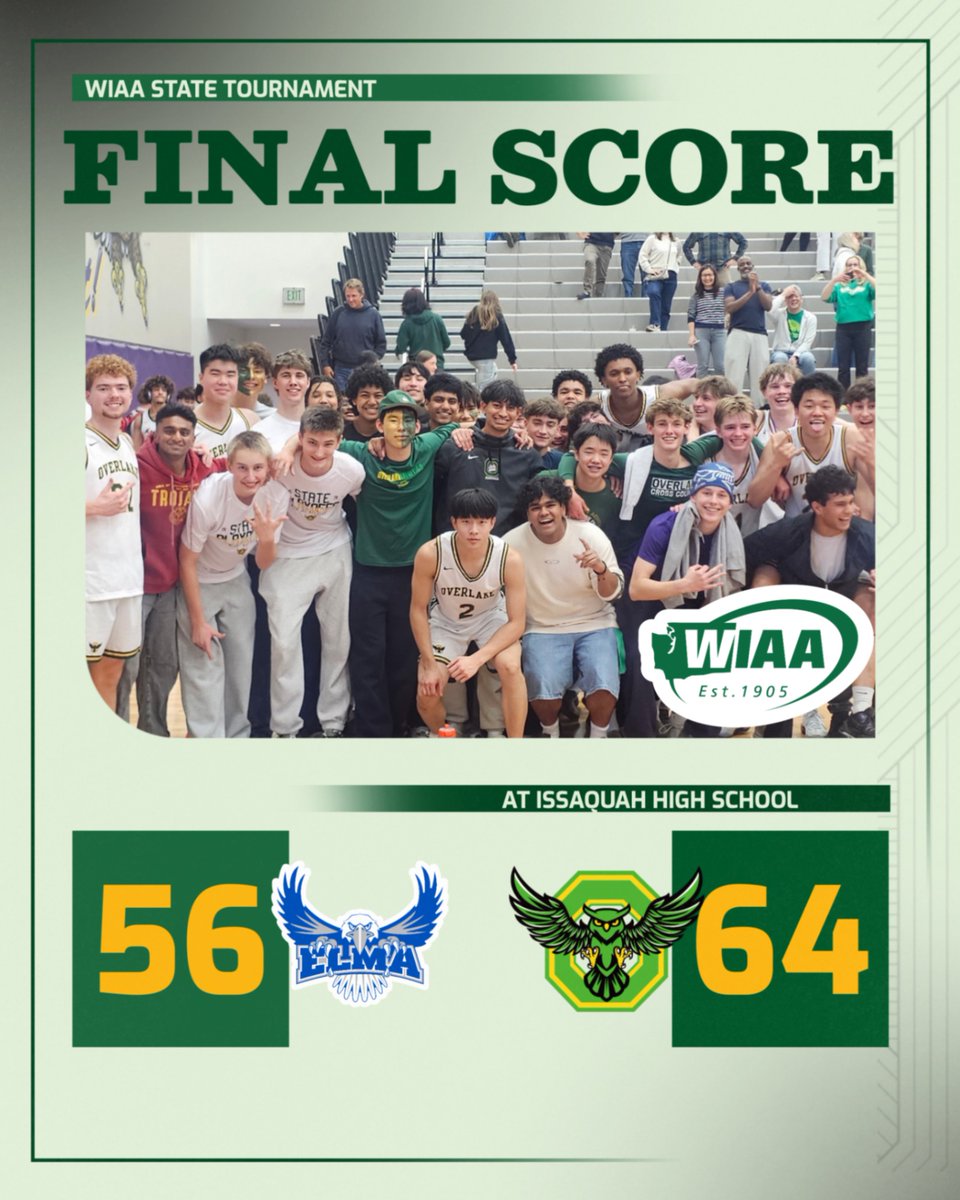 owlsnews's tweet photo. Owls go on a 15-0 fourth quarter run in the State Regionals, putting Elma away in the process. Derek Li leads Overlake (18-7) with 21 points and 14 rebounds to lead the Owls to the Yakima Sun Dome next week. https://t.co/ZKUMrUUdLK