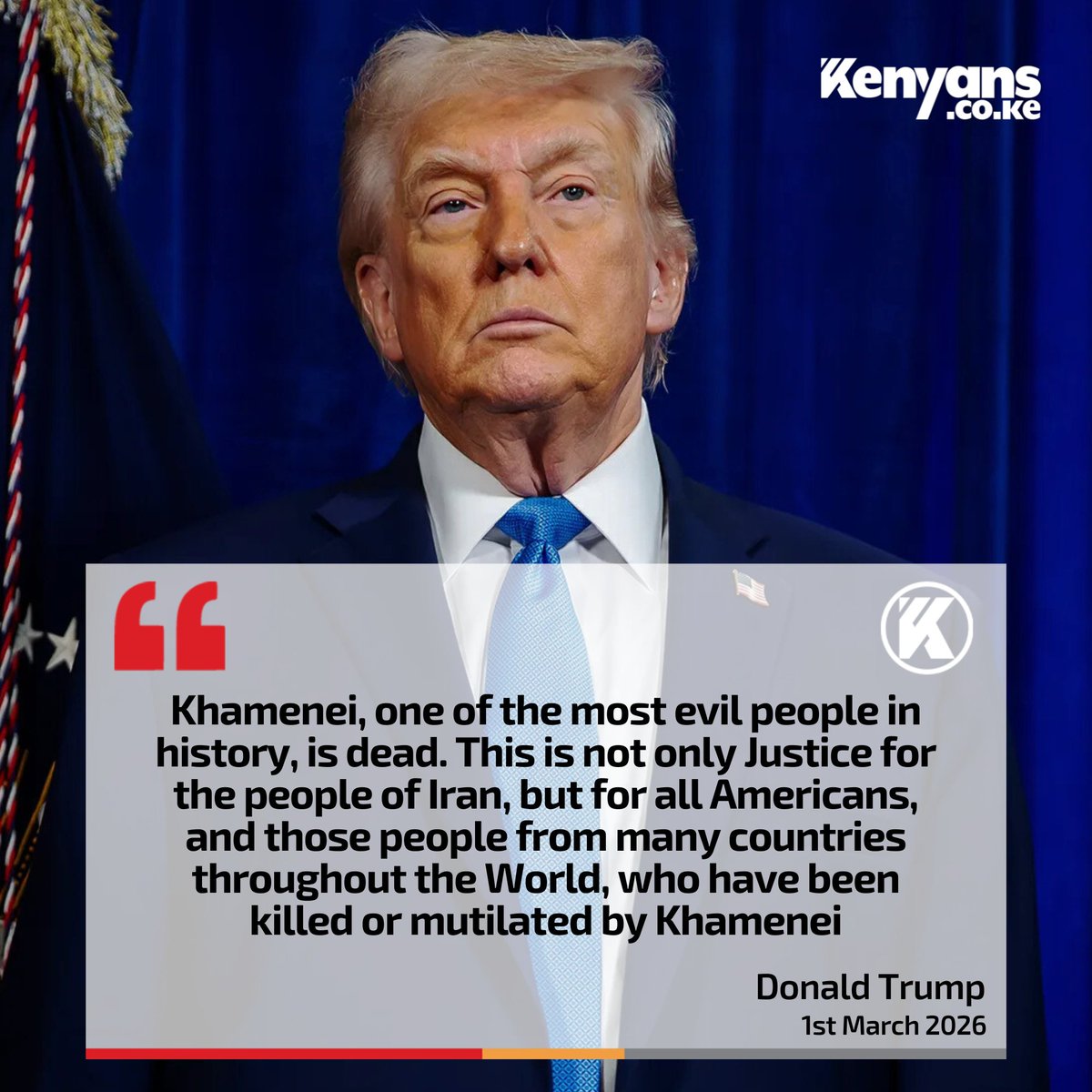 YaliChanuong's tweet photo. President  Trump announced the martyr of Iran's leader 
@SSOX https://t.co/5ltpxkmBfw