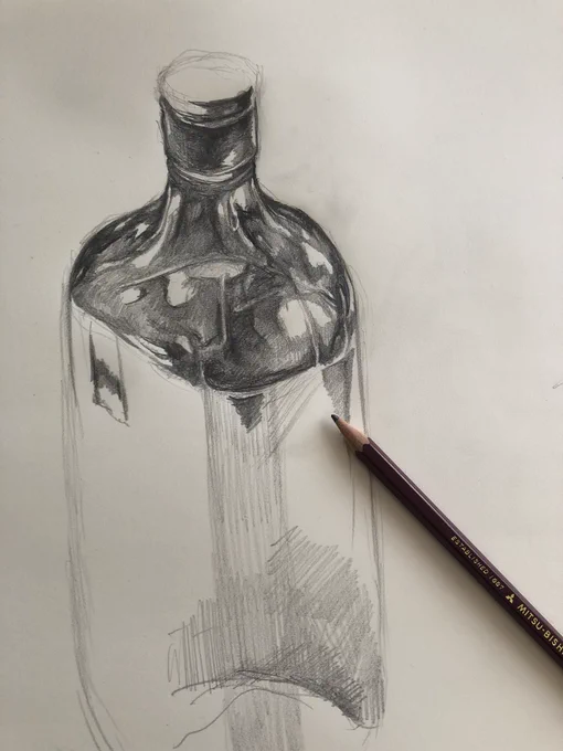 ありがとうございましたーッ! これ↓は配信中1時間で描いたデッサン(?)