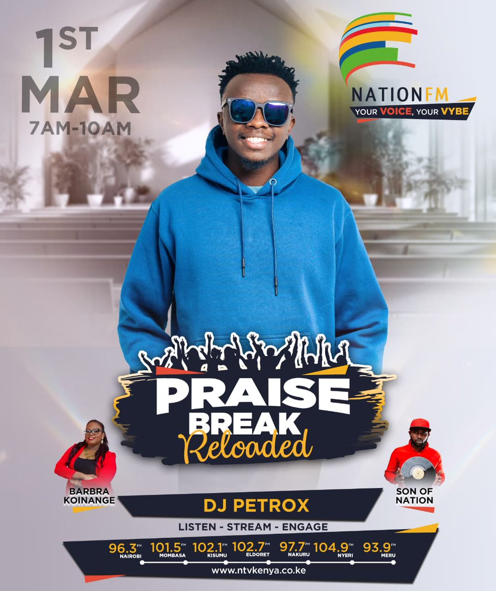 Dj Petrox is on the decks on #PraiseBreakReloaded

<a href="/KoinangeBarbra/">Barbra Koinange</a>
