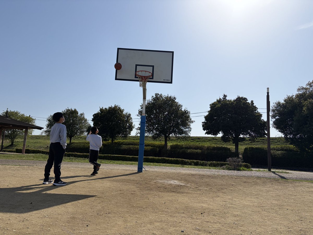 天気良くて気持ちいい🏀