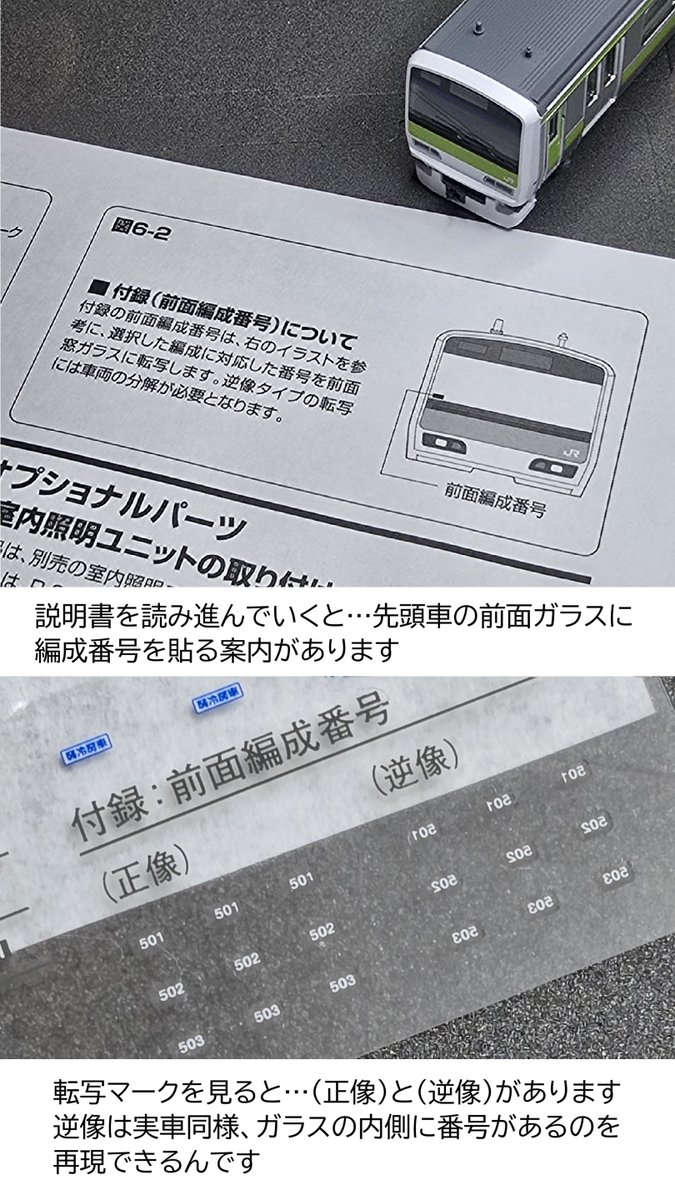 好評発売中のJR E231-500系電車（山手線・1次車）。 基本セットに付属