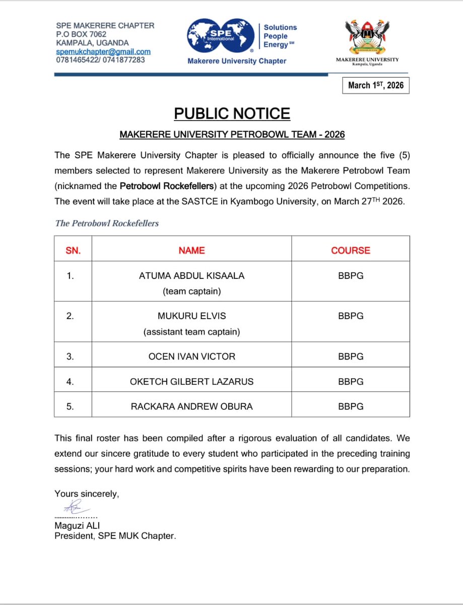 SPE MUK Chapter tweet media