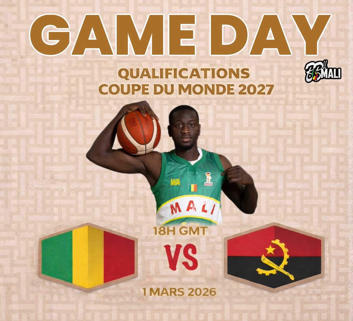 - 𝗝𝗢𝗨𝗥 𝗗𝗘 𝗠𝗔𝗧𝗖𝗛 -

🏆 Pré-qualification CM FIBA 2026
🆚 Angola 🇦🇴
🏟️ Borg Elarab Arena (Égypte)
⏰ 18h GMT