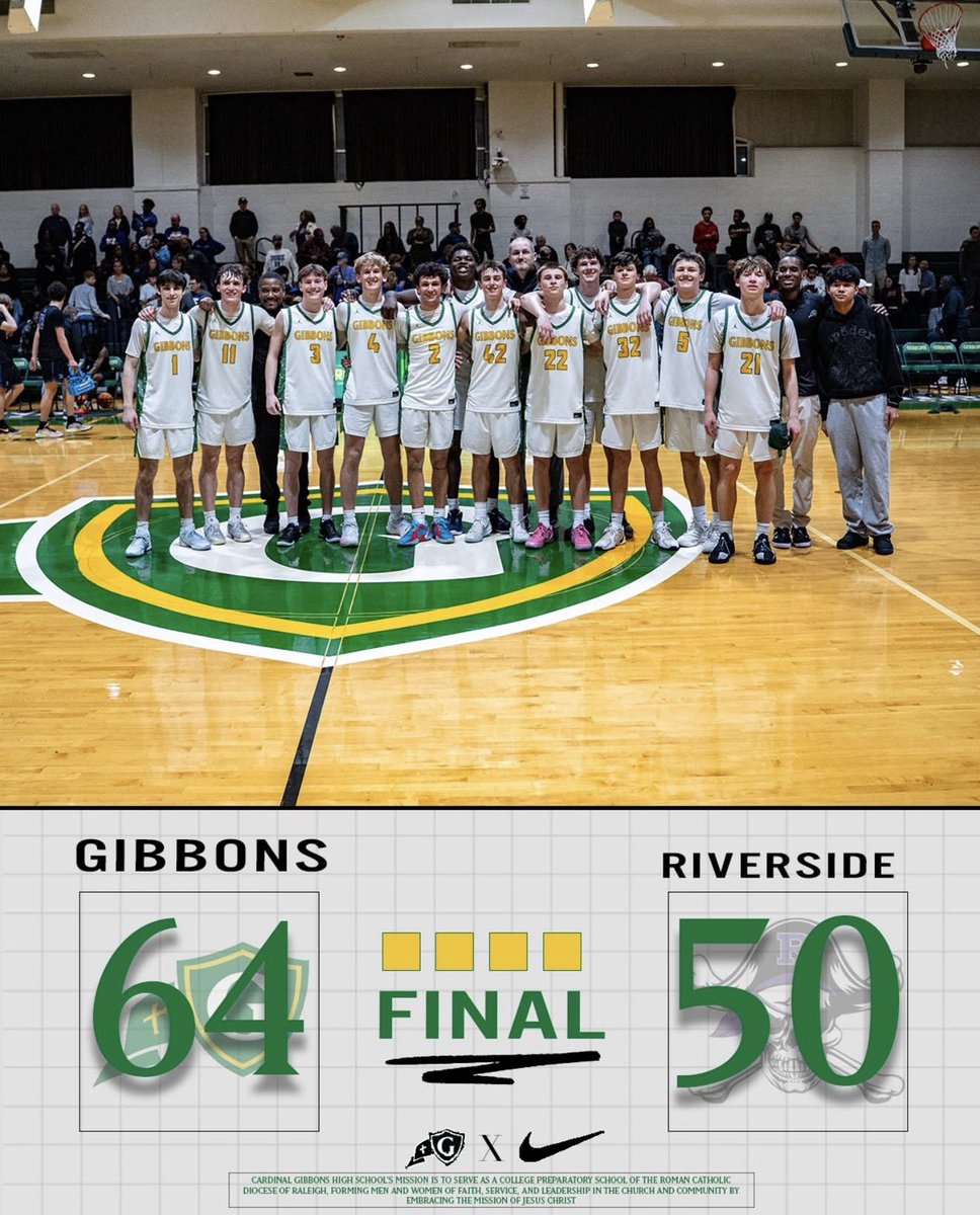 Cardinal Gibbons Men’s Basketball tweet media