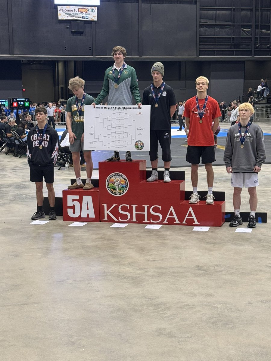 EmporiaWR's tweet photo. Congrats to Holden Timmons on a 6th place finish at the @KSHSAA State Wrestling Tournament! 🤼‍♂️ Proud of your hard work and how you represented Emporia High! #SpartanPride https://t.co/yN3RT4P6qJ
