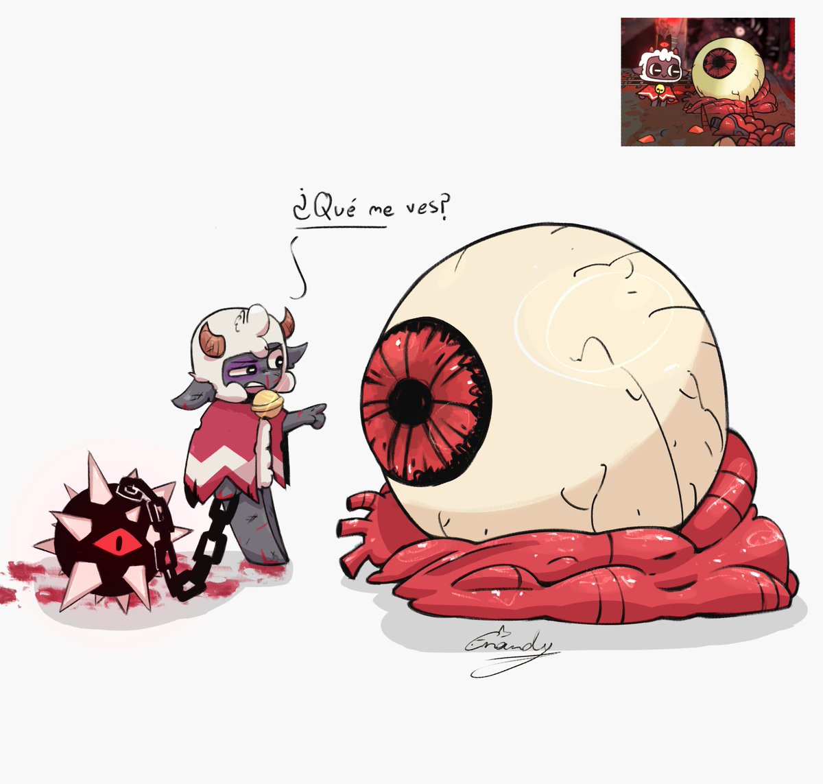 ¿Qué me ves? 

 #CultoftheLamb #cultofthelambfanart
