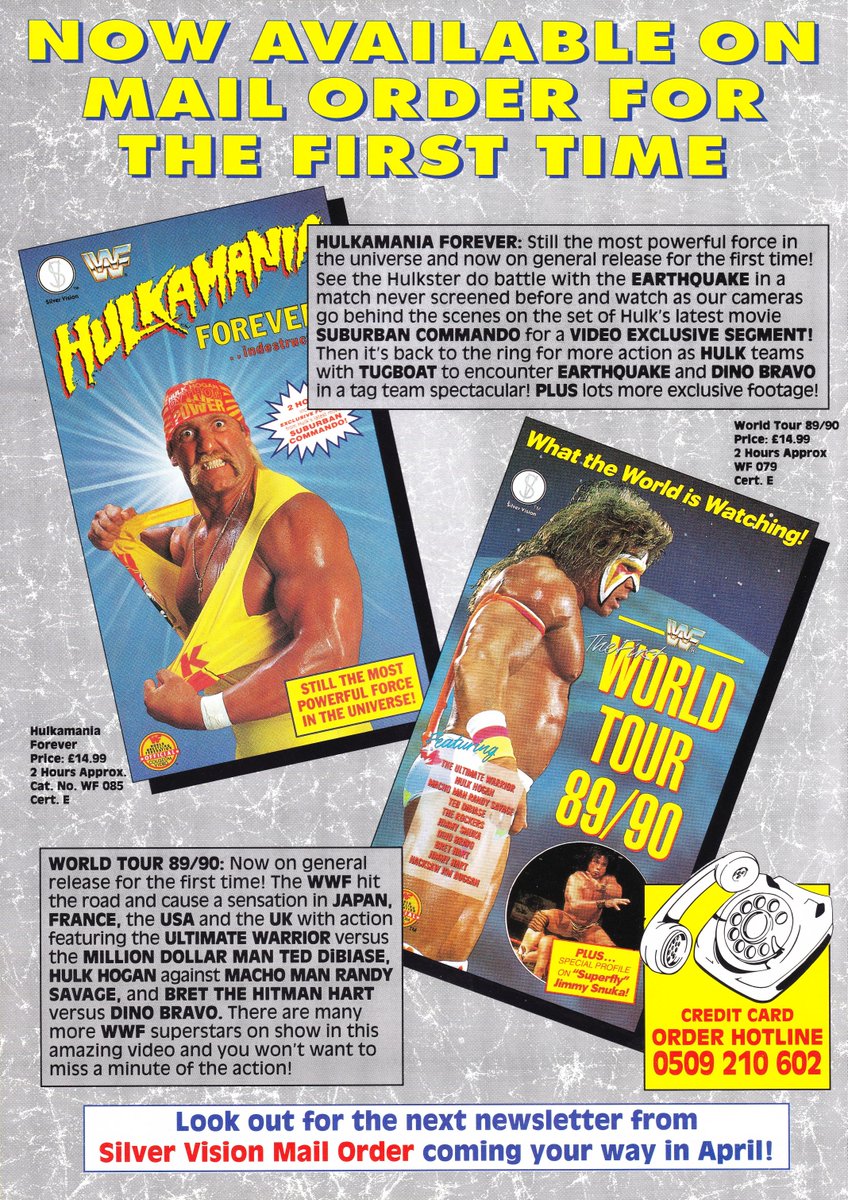 WWFWrestling1's tweet photo. Silver Vision mail order newsletter from March, 1992. ๐ฌ๐ง๐ผ๐บ๐ธ #WWF #WWE #ColiseumVideo #SilverVision https://t.co/aGK0ywwnqF