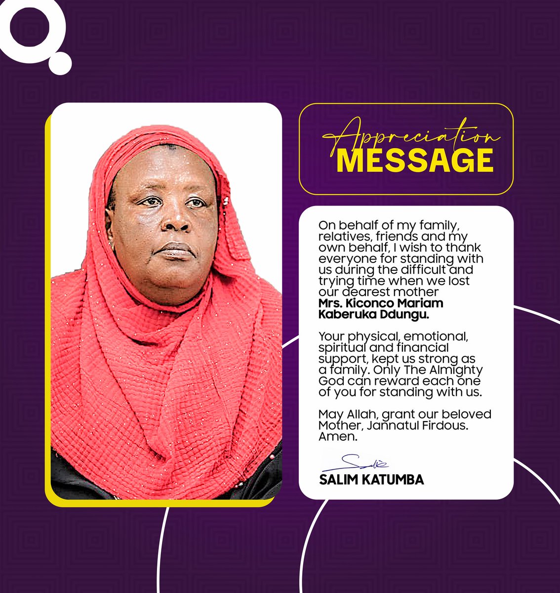 Appreciation Message 🙏🏽