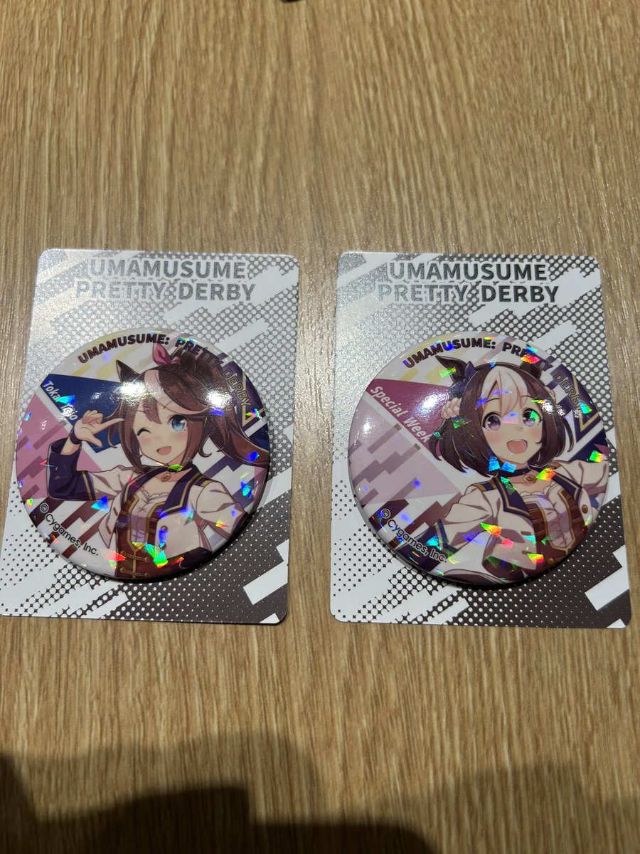 交換】ウマ娘サイコンビニ Cyconveni 缶バッチ 譲:トウカイテイオー