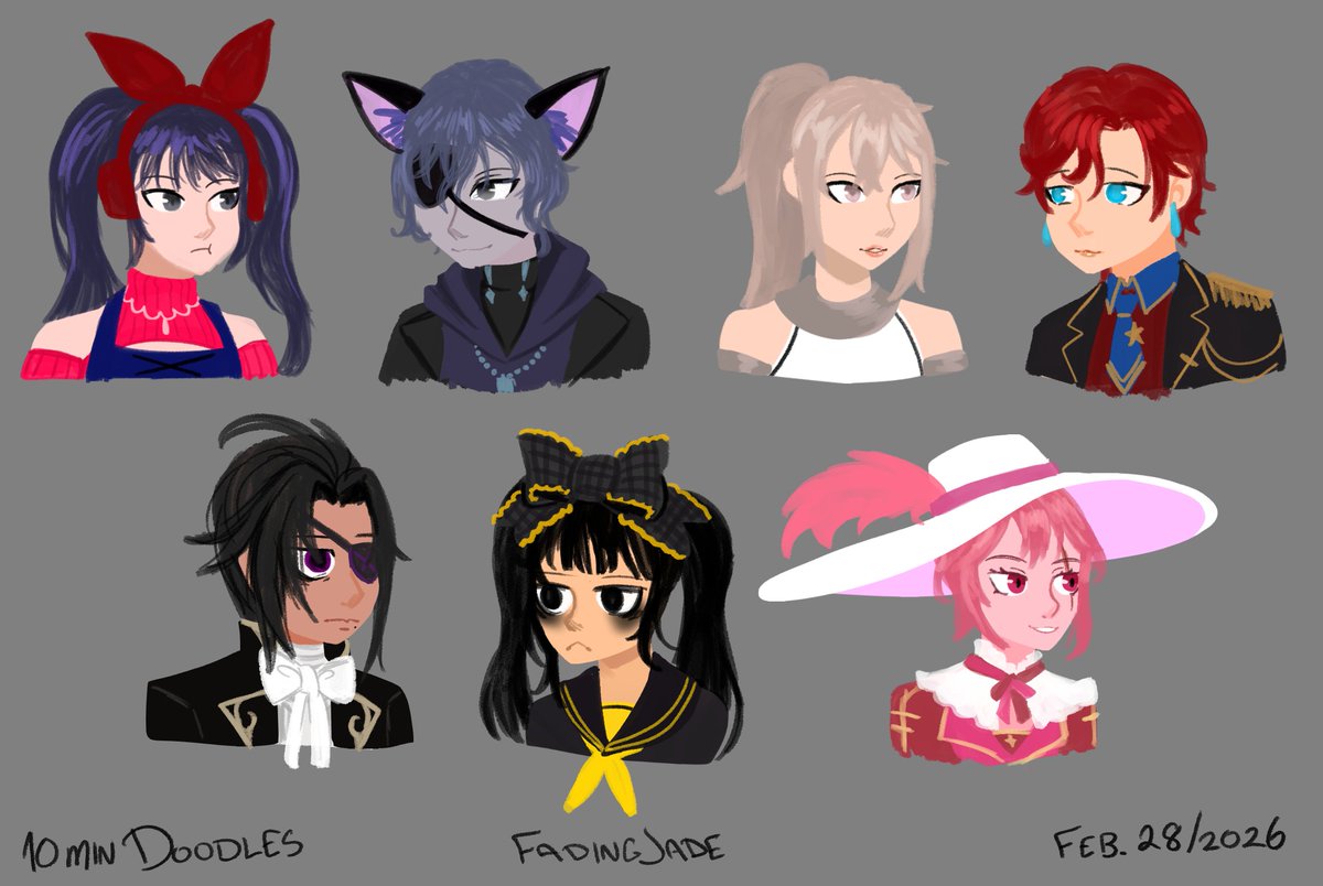 Fading_Jade's tweet photo. Week 176 of #mabinogi doodles!
And remember! I want to see your whimsy homework on my desk by next week 🔪 https://t.co/jrneLLMMnX