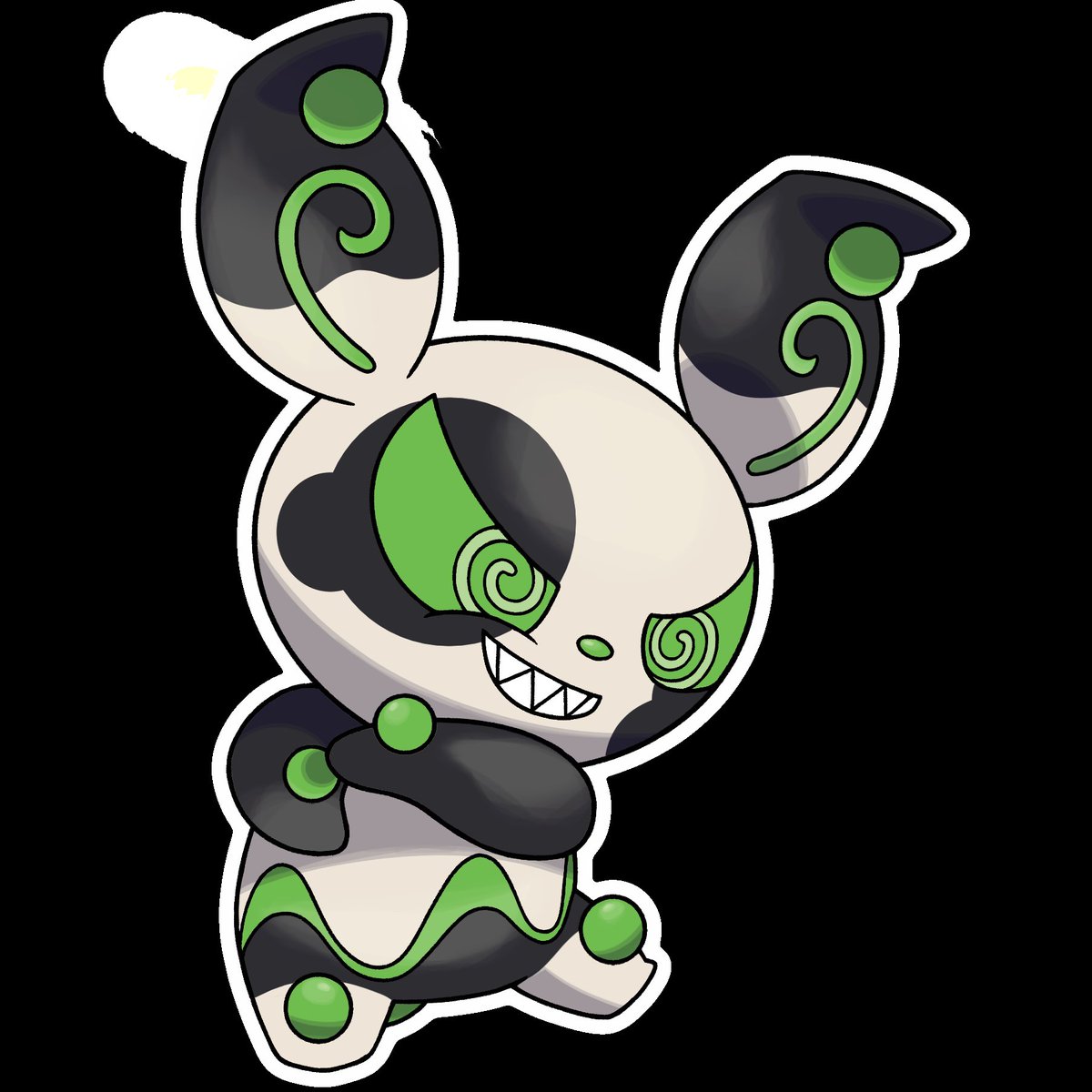 Tsularian Spinda 🟢☠️
 Artwork by @erminre99 on Instagram