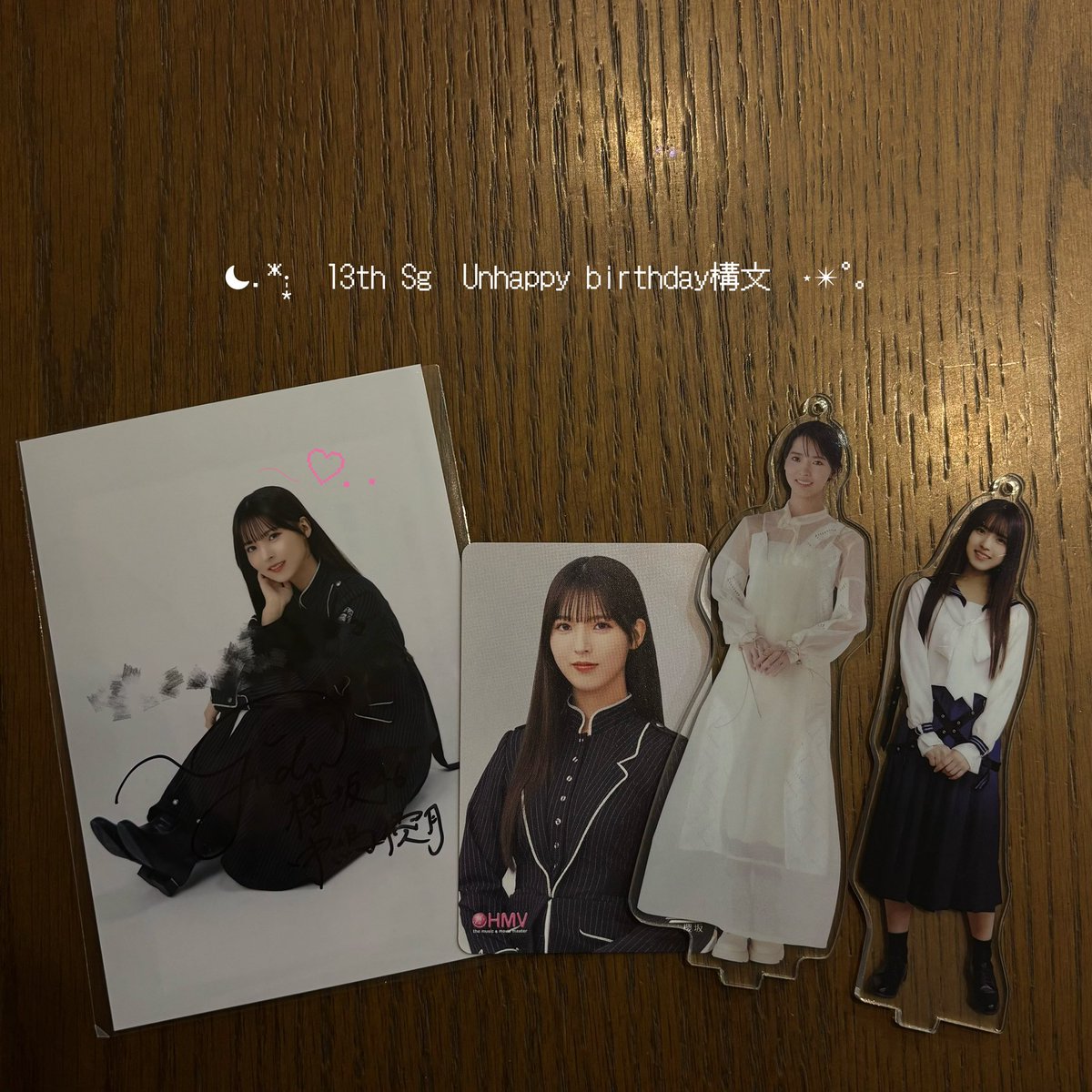 夢にまで見た秘蔵生写真サイン入りをお迎えしました｡°(´ฅωฅ`)°｡初めて