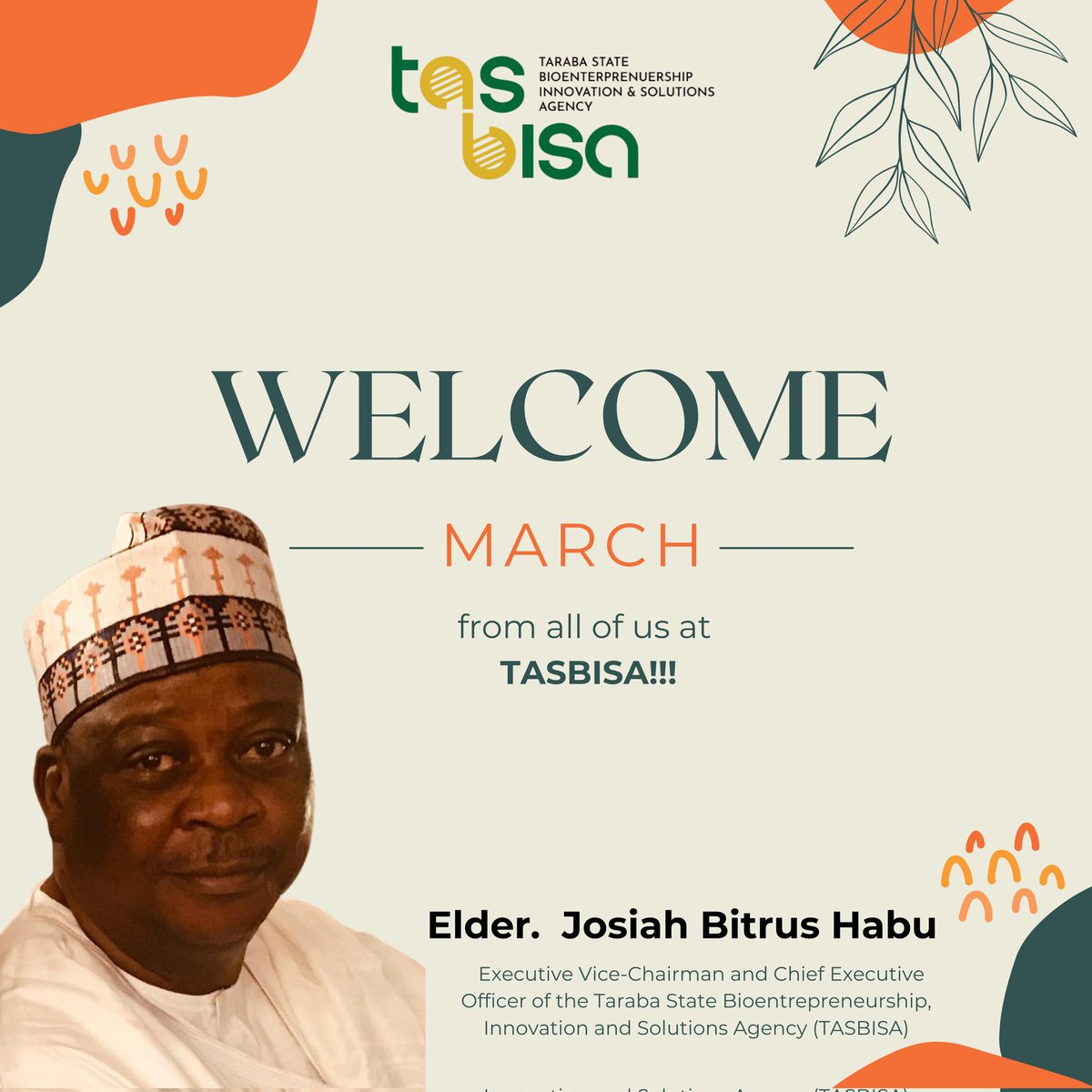 tasbisa's tweet photo. A new month means renewed focus and fresh momentum. At TASBISA, we remain dedicated to advancing innovation, empowering entrepreneurs, and driving sustainable solutions that strengthen Taraba’s bioeconomy. 

May March bring growth, productivity, and meaningful impact for us all. https://t.co/Es1lwi6DUz