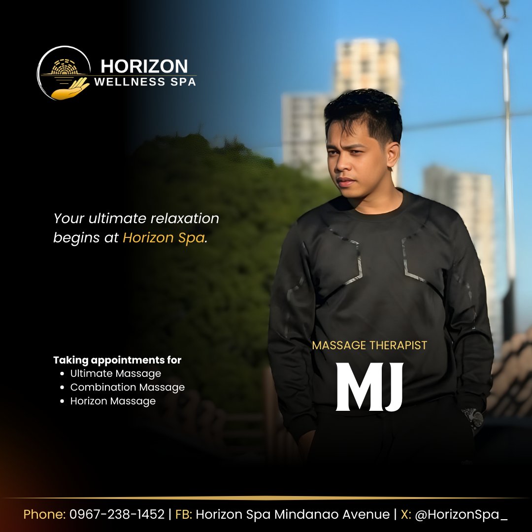 HorizonSpa_'s tweet photo. Therapists on-duty this Sunday. 🌇 #HorizonSpa                             

To book an appointment, text or call us at 0967 238 1452. https://t.co/WNioWOyChu