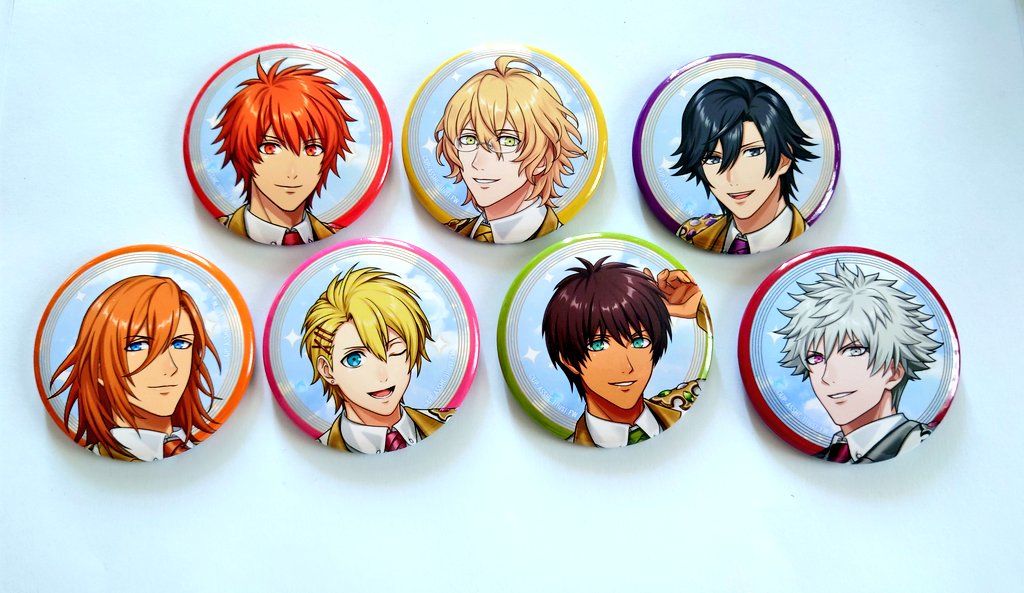 交換】うたプリ ASSHC 缶バッジ (譲)音也那月トキヤレン翔セシル蘭丸