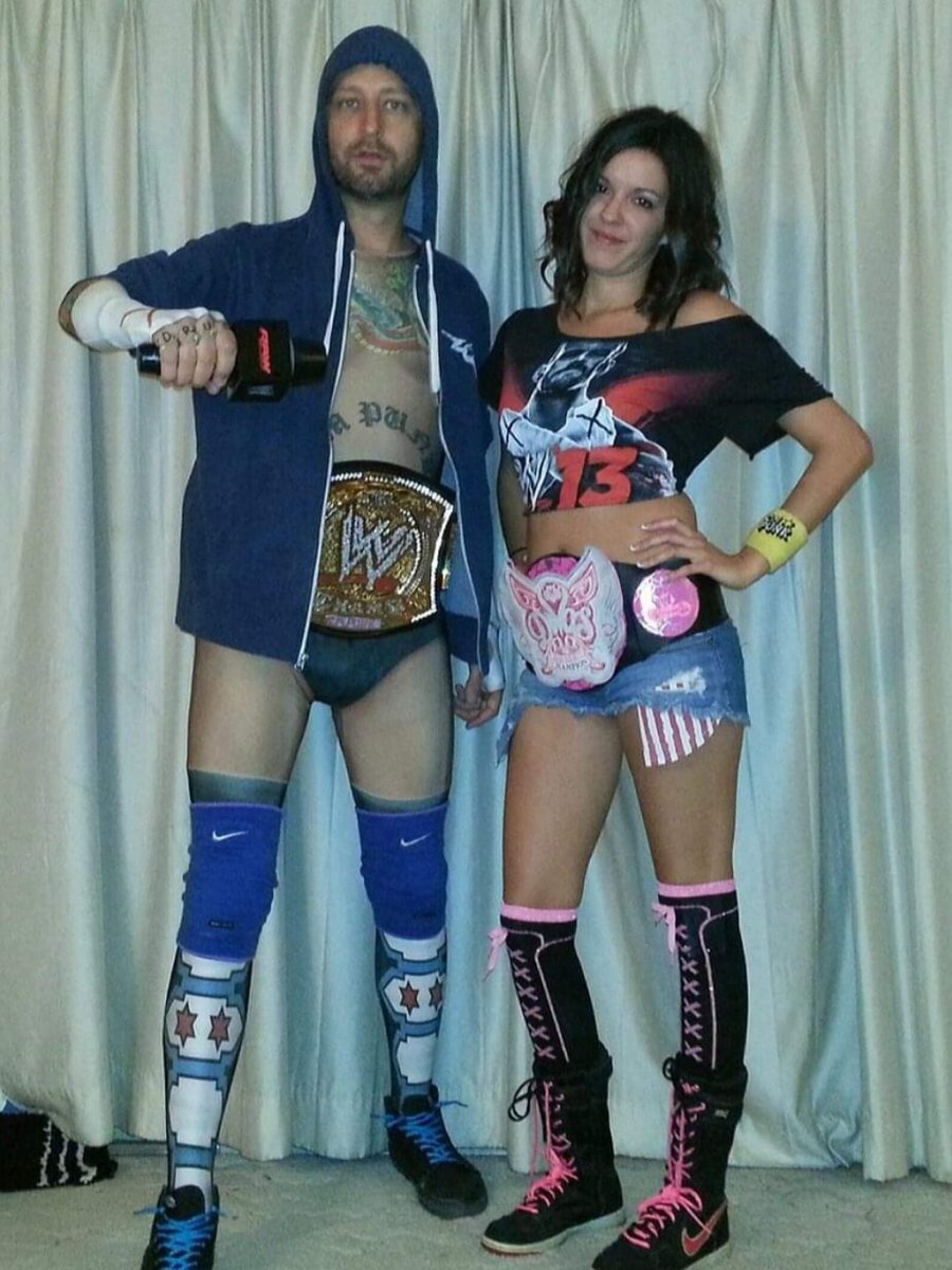 TARADISEinIA's tweet photo. In honor of the new #WWEChamber Power Couple, I give you our TNT version of @TheAJMendez and @CMPunk #WinnersWin https://t.co/p9I06QOrZr