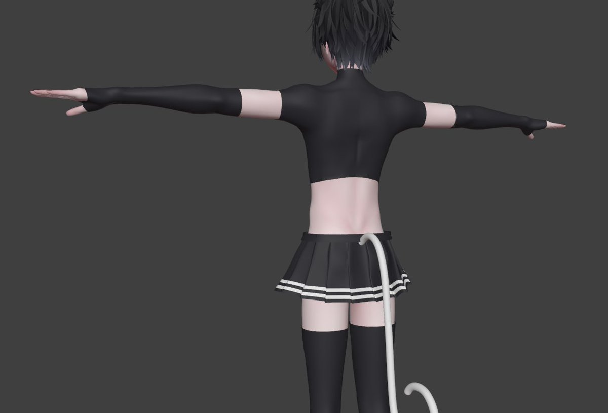 delrious5's tweet photo. WIP added some arm sleeves but still not quite satisfied with the look of the skirt #Nakiya3D #VRChat https://t.co/xr9joGPjFF