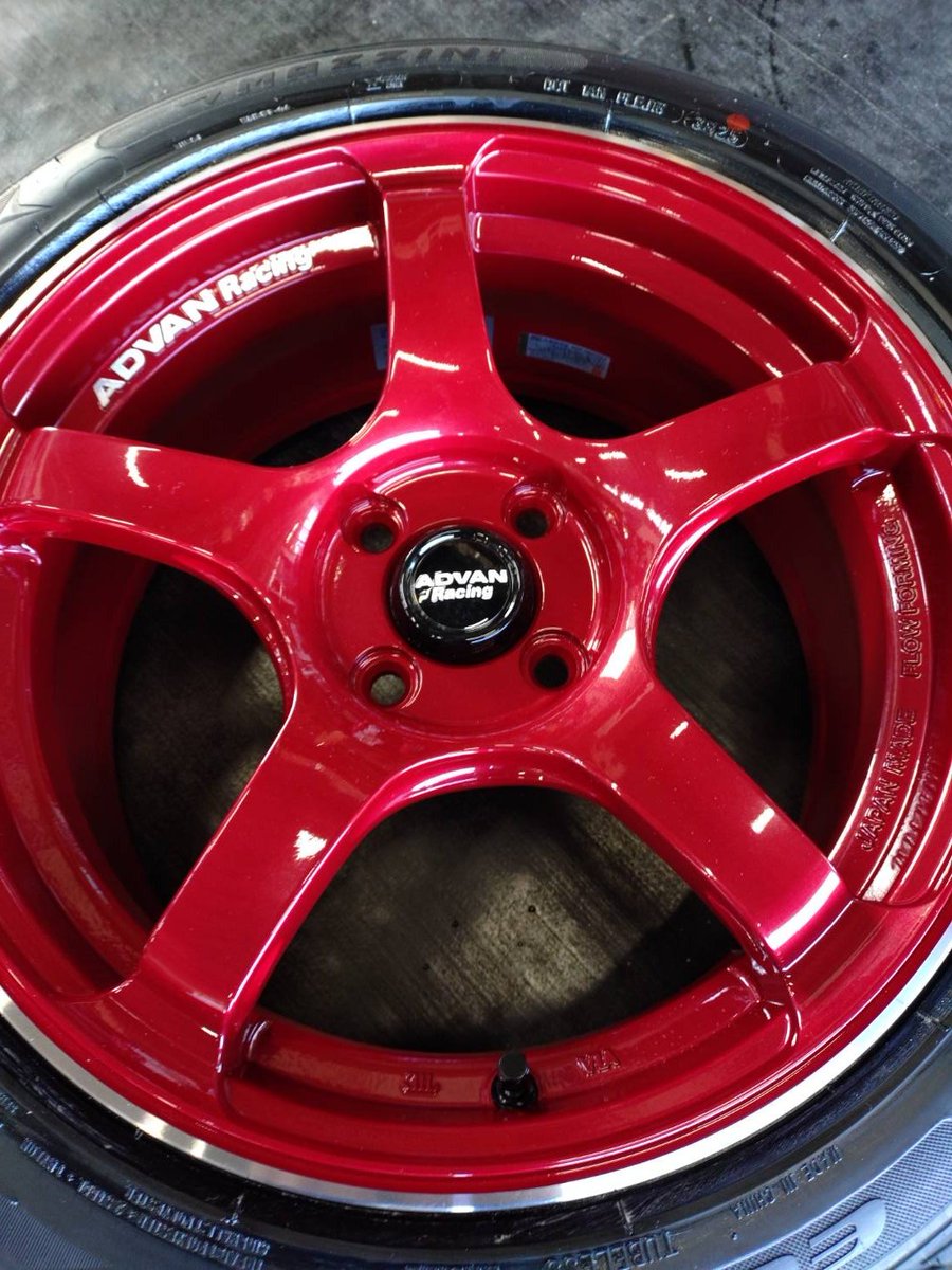 ADVAN Racing TC-4 16X7.0J+42(ﾚｰｼﾝｸﾞｷｬﾝﾃﾞｰﾚｯﾄﾞ&ﾘﾝｸﾞ) ｾﾝﾀｰｷｬｯﾌﾟは