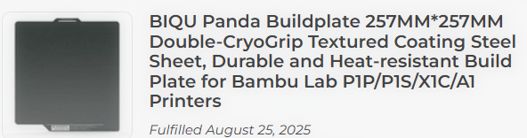 cgoreckidesigns's tweet photo. I am looking for a couple grey/black #cryogrip plates from @BIQU_Makers . Unfortunately, it seems that this color has been discontinued. Hoping that someone out there may have some available. I have tried @amazon as well, with no luck.

Thank you for your help! https://t.co/fYcesnJCom