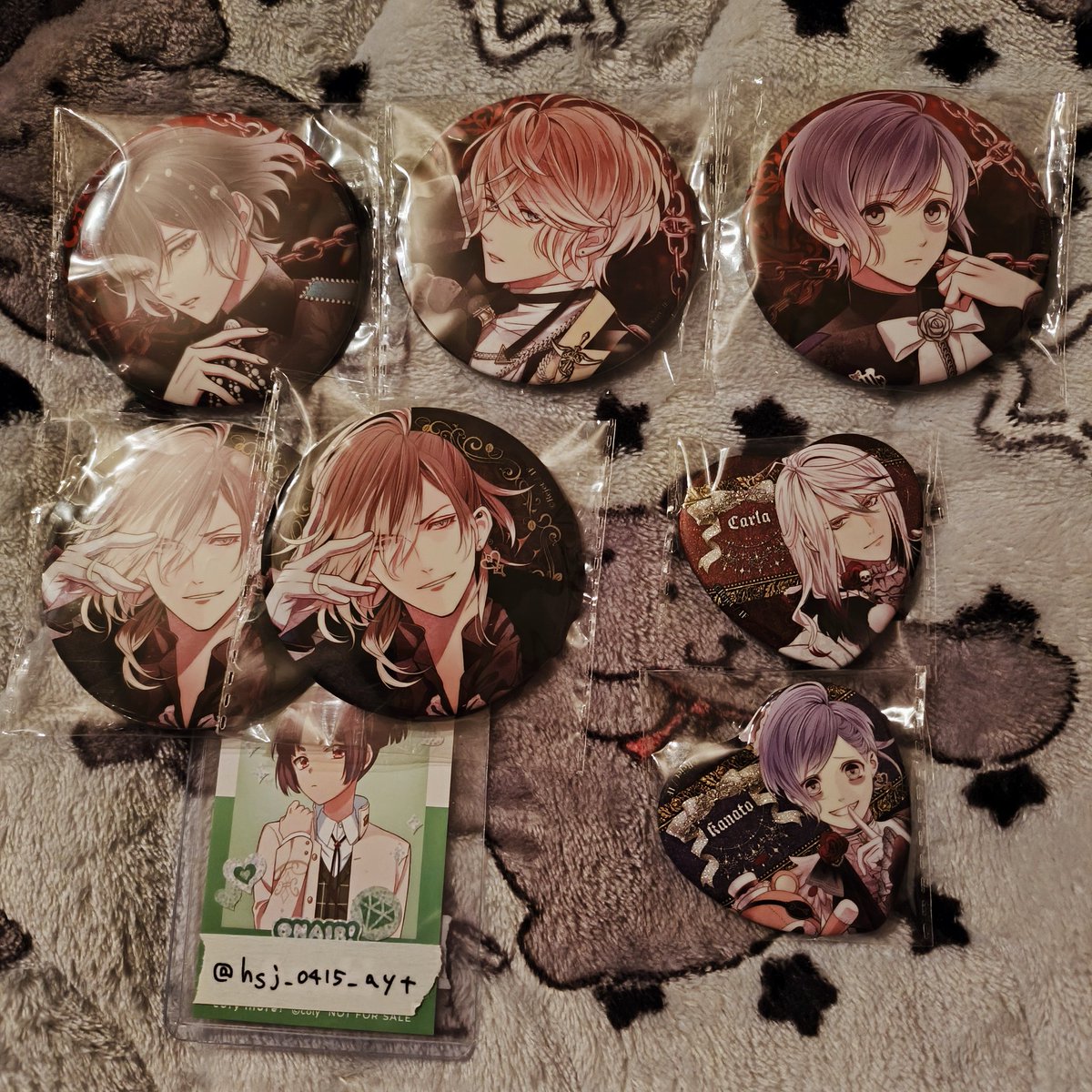 交換│譲渡】DIABOLIK LOVERS ディアラバ ポラ風ラメカード ポラカ 缶