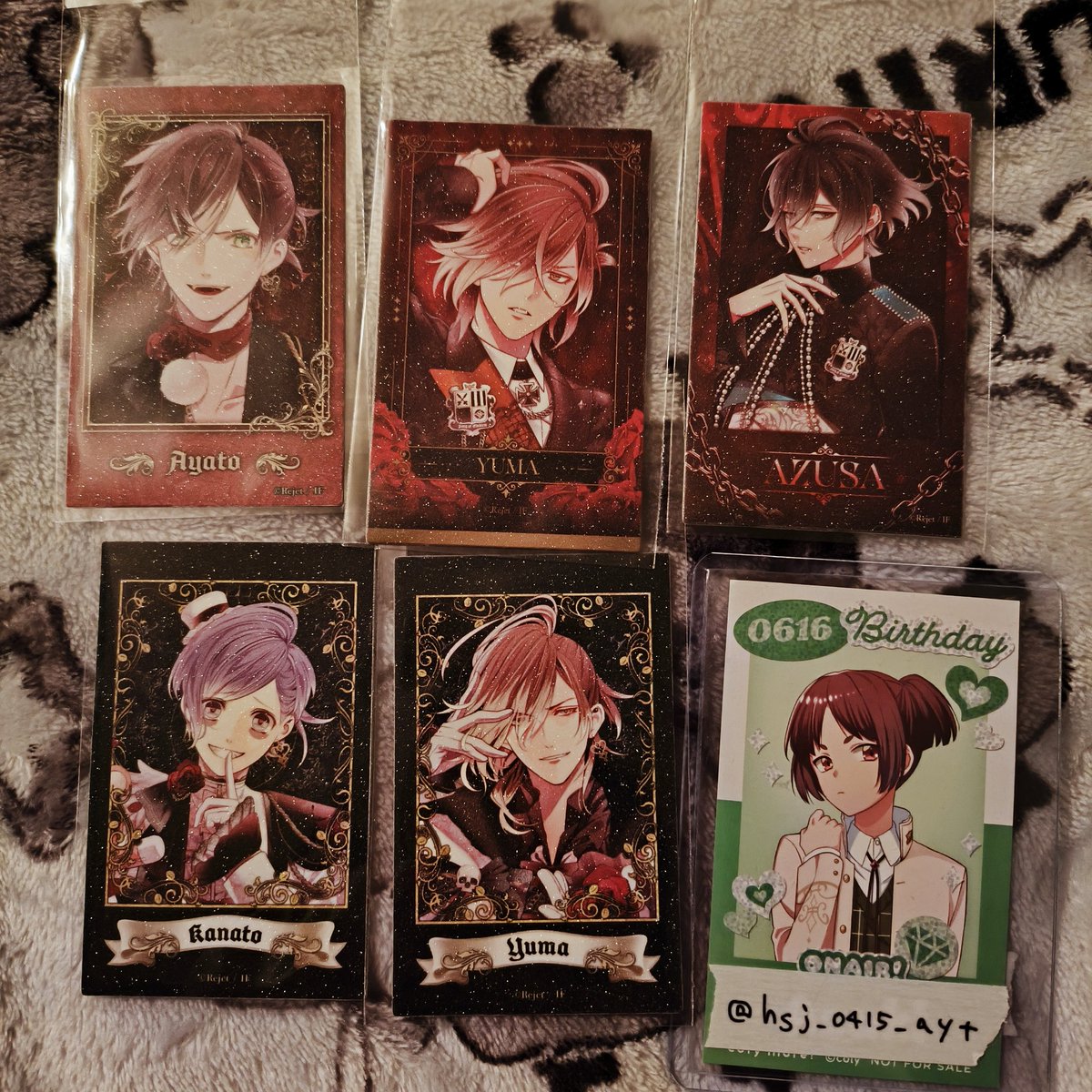 交換│譲渡】DIABOLIK LOVERS ディアラバ ポラ風ラメカード ポラカ 缶