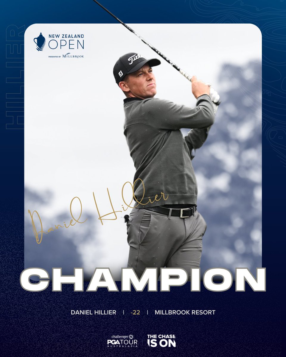 PGAofAustralia's tweet photo. Daniel Hillier has done it! 🏆
#NZOpen https://t.co/rTgDRM1RrX