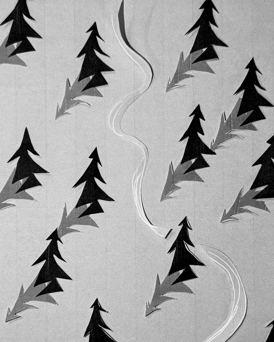 artwork_by_jay's tweet photo. Ski day!!! Made out of cut paper!!! #skiing #art https://t.co/YhEYIuUVhq