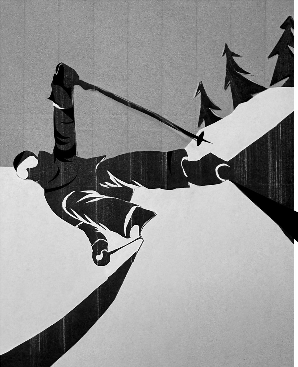artwork_by_jay's tweet photo. Ski day!!! Made out of cut paper!!! #skiing #art https://t.co/YhEYIuUVhq