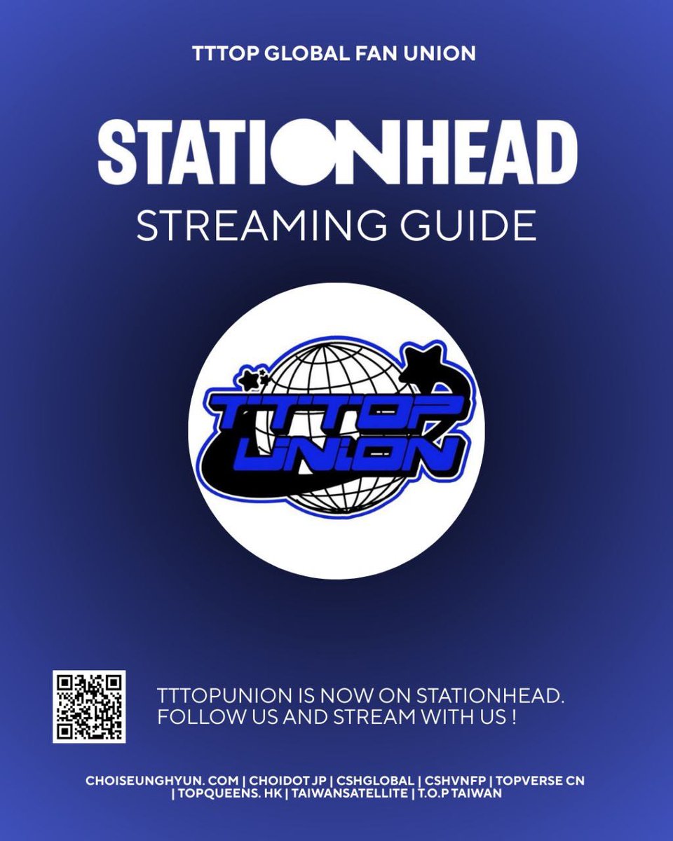 CSHGLOBAL's tweet photo. STATIONHEAD STREAMING GUIDE [ENG] 

Read and understand how to use Stationhead through our Streaming Guide. 

Follow TTTOPUNION, learn the proper way to join and stream, and be ready for our upcoming sessions.

Let’s stay organized, stream correctly, and make every stream count together.

(Korean Version will be posted later.) 

(1/3)

@TTTOP_UNION, @choidot, choidot_jp, @topverse871104, @TOPQueenHK, @TOPVnfanpage ,
taiwansatellite, @TOPTAIWAN @CSHGLOBAL.

#최승현 #탑 #CHOISEUNGHYUN #TTTOP 
#CSH1IntoAnotherDimension