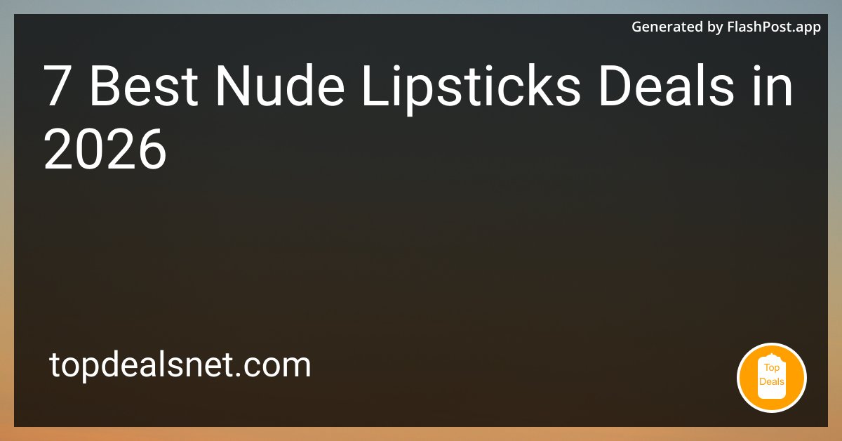 JordanKEurope's tweet image. Get ready to kiss those pricey lipsticks goodbye! Here are 7 deals that will keep your wallet and lips happy in 2026. 💋"

Source: topdealsnet.com/blog/best-nude…

#BeautyCommunity #NudeLipsticks #FinTwit #FashionDeals #bestnude #deals