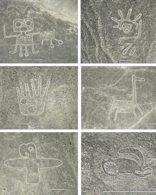 Rainmaker1973's tweet photo. An AI research uncovered over 300 new Nazca Lines.

Researchers have used artificial intelligence to uncover over 300 previously unknown geoglyphs in the Nazca Desert of southern Peru. 

This recent finding, led by Masato Sakai from Yamagata University, nearly doubles the total number of known geoglyphs.
