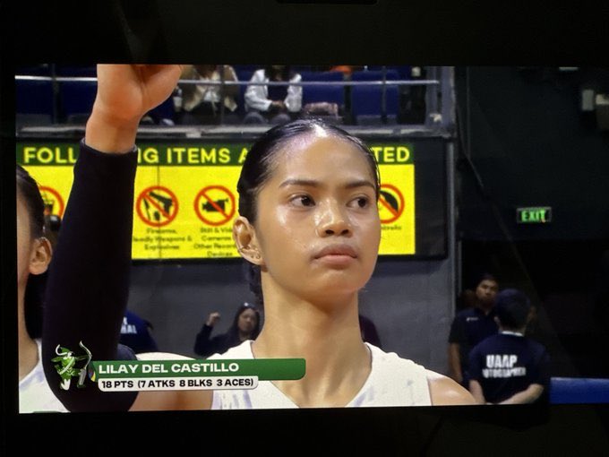 BEST PLAYER OF THE GAME SO FAR:

FEU: Shevana Laput (20attks, 2blks, 1ace)
UST: Eshana Nunag (16sets 3pts)
UP: Angel Canino (11attks, 1blk)
ADMU: Lilay Del Castillo (7attks, 8blks 2aces)

Look at the balance! Evry game someone steps up! Keep it rolling lumot gels! Lets go!! 💚💪
