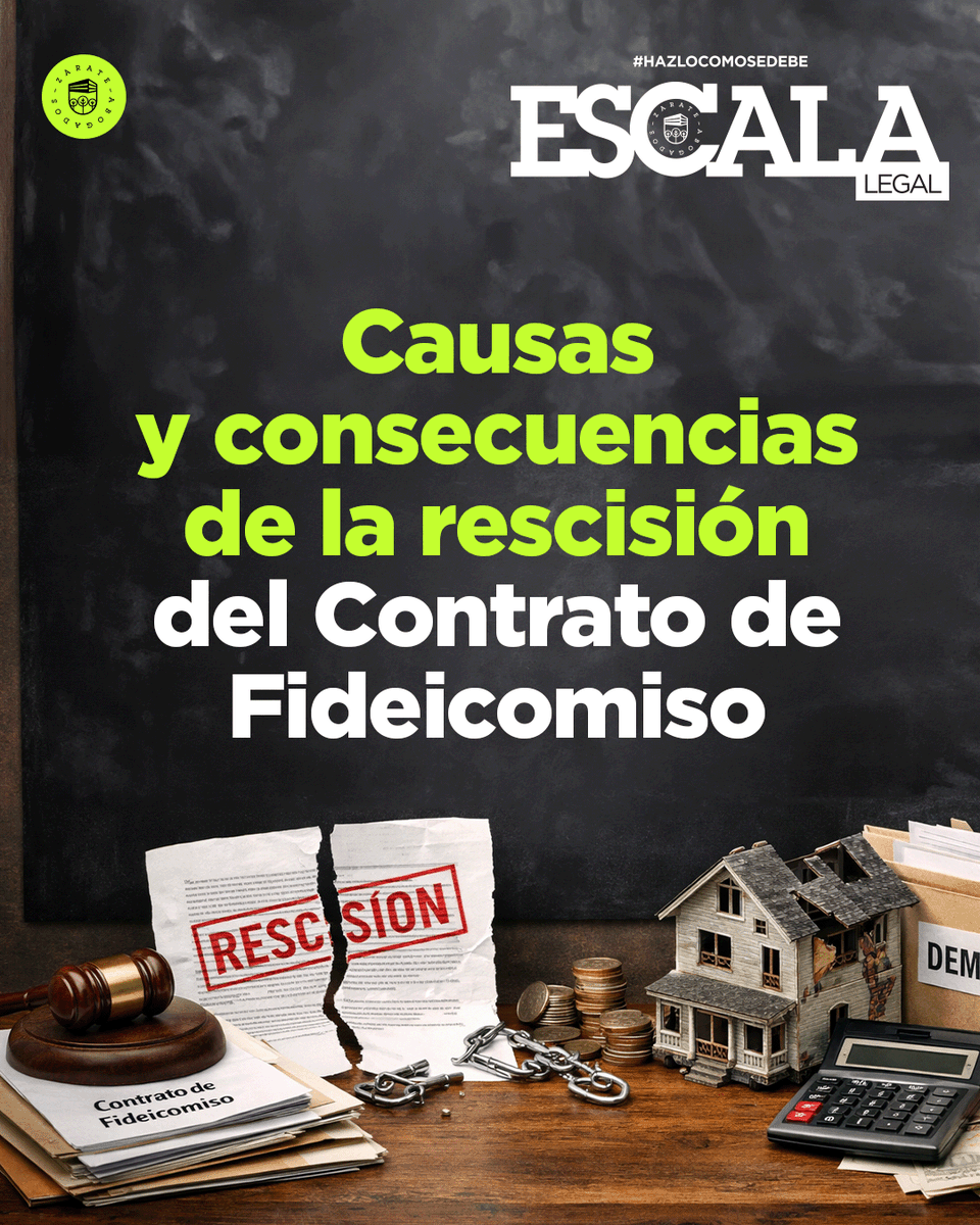 Víctor Montero analiza el fideicomiso desde el artículo 381 de la Ley General de Títulos y Operaciones de Crédito que lo establece como un contrato rescindible por incumplimiento con requisitos probatorios, procedimiento mercantil y distinción con nulidad.
escalalegal.com/2026/02/28/cau…