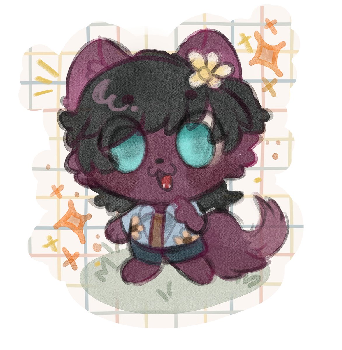 caracol_nerd's tweet photo. @bratbIush I can make you a background fullbody with simple animation for that price! Even if you dont commission me i have the urge to draw them muehehehe https://t.co/SmGFURF8G2